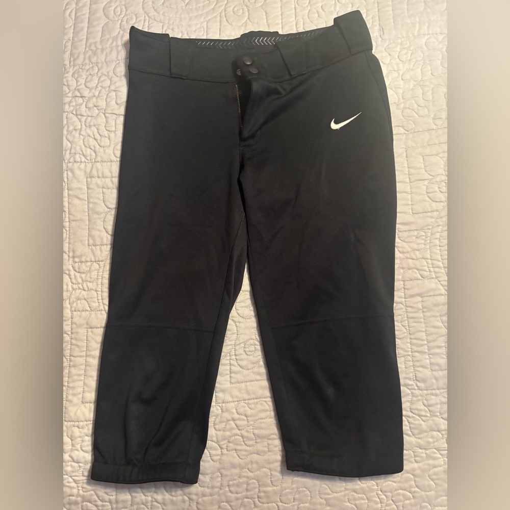 Nike Black Softball Pants with White Logo